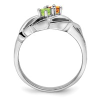 14K White Gold Genuine Family Jewelry Ring view 2