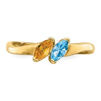 14K Yellow Gold Genuine Family Jewelry Ring view 5