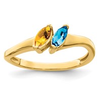 14K Yellow Gold Genuine Family Jewelry Ring view 2