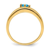 14K Yellow Gold Synthetic Family Jewelry Ring view 3
