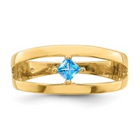 14K Yellow Gold Synthetic Family Jewelry Ring view 5