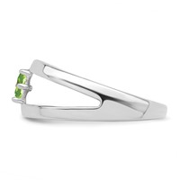 Sterling Silver Rhodium-plated Synthetic Single Stone Mother's Ring view 4