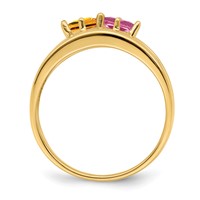 14K Yellow Gold Genuine Family Jewelry Ring view 3