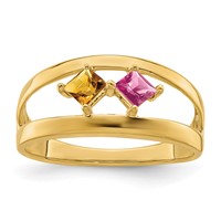 14K Yellow Gold Genuine Family Jewelry Ring view 2