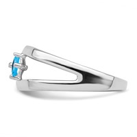 14K White Gold Genuine Family Jewelry Ring view 4