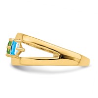 14K Yellow Gold Genuine Family Jewelry Ring view 4