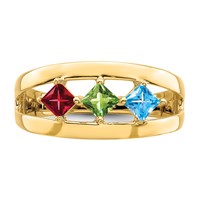 14K Yellow Gold Genuine Family Jewelry Ring view 5