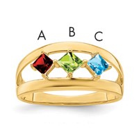 14K Yellow Gold Genuine Family Jewelry Ring view 1