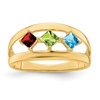 14K Yellow Gold Genuine Family Jewelry Ring view 2
