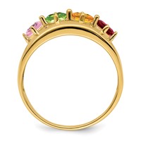 14K Yellow Gold Synthetic Family Jewelry Ring view 3