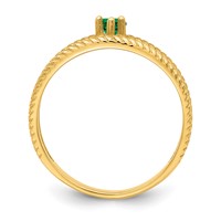 14K Yellow Gold Synthetic Family Jewelry Ring view 3
