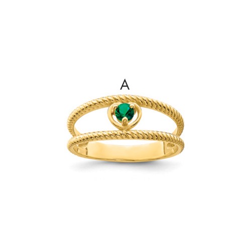 14K Yellow Gold Genuine Family Jewelry Ring