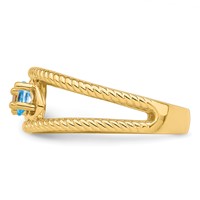 14K Yellow Gold Genuine Family Jewelry Ring view 4