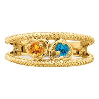 14K Yellow Gold Genuine Family Jewelry Ring view 5
