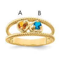 14K Yellow Gold Genuine Family Jewelry Ring view 1