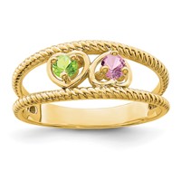 14K Yellow Gold Genuine Family Jewelry Ring view 2