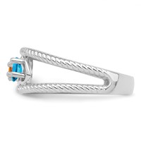 14K White Gold Genuine Family Jewelry Ring view 4