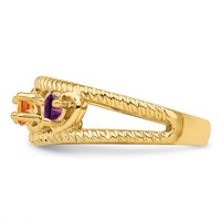 14K Yellow Gold Synthetic Family Jewelry Ring view 4