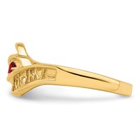 14K Yellow Gold Synthetic Family Jewelry Ring view 4
