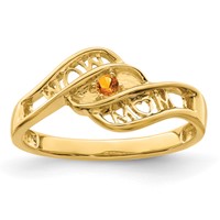 14K Yellow Gold Synthetic Family Jewelry Ring view 2