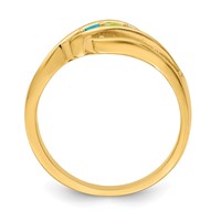 14K Yellow Gold Synthetic Family Jewelry Ring view 3