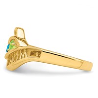 14K Yellow Gold Synthetic Family Jewelry Ring view 4