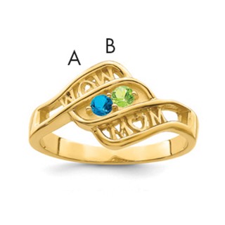 14kr Synthetic Family Jewelry Ring