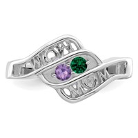 Sterling Silver Rhodium-plated Family Jewelry Mounting view 5