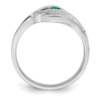 Sterling Silver Rhodium-plated Family Jewelry Mounting view 3