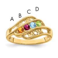 14K Yellow Gold Genuine Family Jewelry Ring view 1