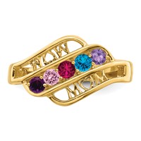 14K Yellow Gold Genuine Family Jewelry Ring view 5