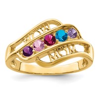 14K Yellow Gold Genuine Family Jewelry Ring view 2