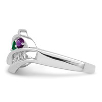 Sterling Silver Rhodium-plated Family Jewelry Mounting view 4
