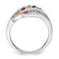 Sterling Silver Rhodium-plated Family Jewelry Mounting view 3