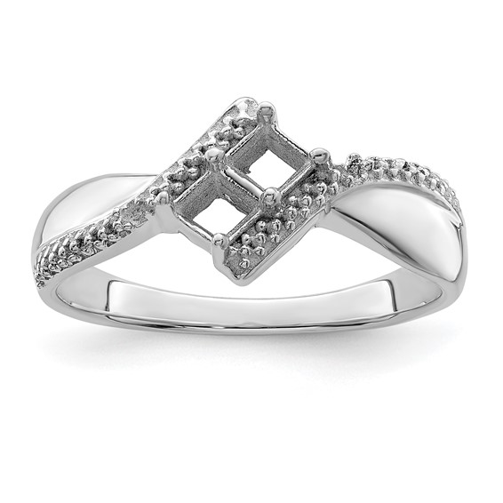 10k White Gold Synthetic Family Jewelry Ring