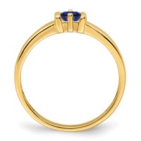 14K Yellow Gold Genuine 1 Stone Mother's Ring view 3