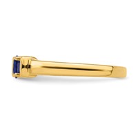 14K Yellow Gold Genuine 1 Stone Mother's Ring view 4