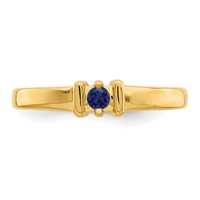 14K Yellow Gold Genuine 1 Stone Mother's Ring view 5