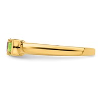 14K Yellow Gold Genuine 2 Stone Mother's Ring view 4