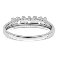 Sterling Silver Rhodium-plated Synthetic 3 Stone Mother's Ring view 5