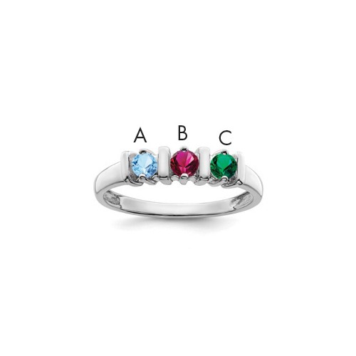 Sterling Silver Rhodium-plated Family Jewelry Mounting