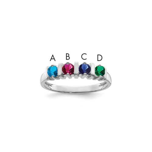 Sterling Silver Rhodium-plated Family Jewelry Mounting