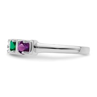 Sterling Silver Rhodium-plated Family Jewelry Mounting view 4