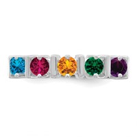 Sterling Silver Rhodium-plated Family Jewelry Mounting view 5