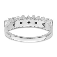 Sterling Silver Rhodium-plated Synthetic 5 Stone Mother's Ring view 5