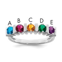 Sterling Silver Rhodium-plated Family Jewelry Mounting view 1