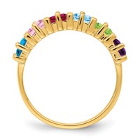14K Yellow Gold Synthetic Family Jewelry Ring view 3