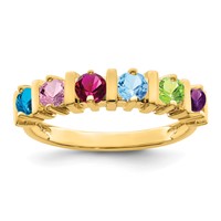 14K Yellow Gold Synthetic Family Jewelry Ring view 2