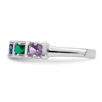 14K White Gold Family Jewelry Ring view 3