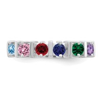 14K White Gold Family Jewelry Ring view 4